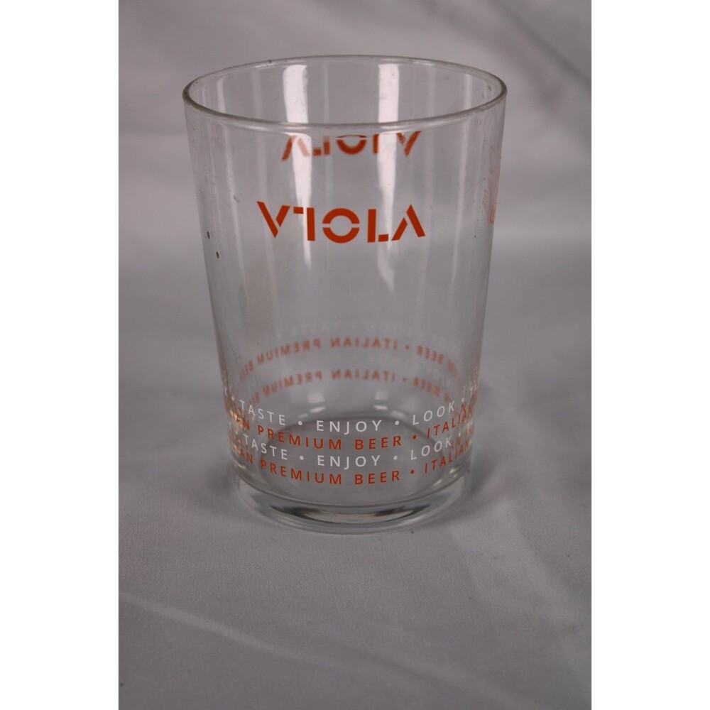 Birra Viola Rastal 0.4L Pint Glass Italian Premium Beer Tumbler 5.5" CE Marked